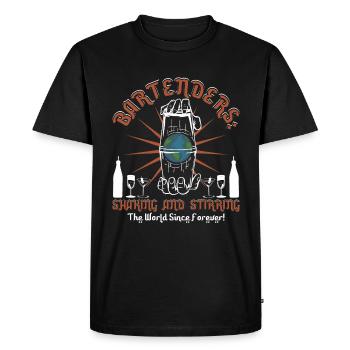 Bartenders shaking - Men's Premium Organic T-Shirt - black - Front - Nico (187cm)