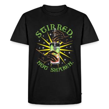 Agité Secoué - T-shirt Premium bio Homme - noir - Devant - Nico (187cm)