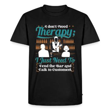 Bartenders - Men's Premium Organic T-Shirt - black - Front - Nico (187cm)