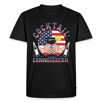 Cocktail - T-shirt Premium bio Homme - noir - Devant - Nico (187cm)