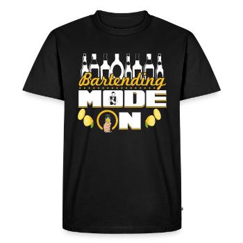 Bartending - Men's Premium Organic T-Shirt - black - Front - Nico (187cm)