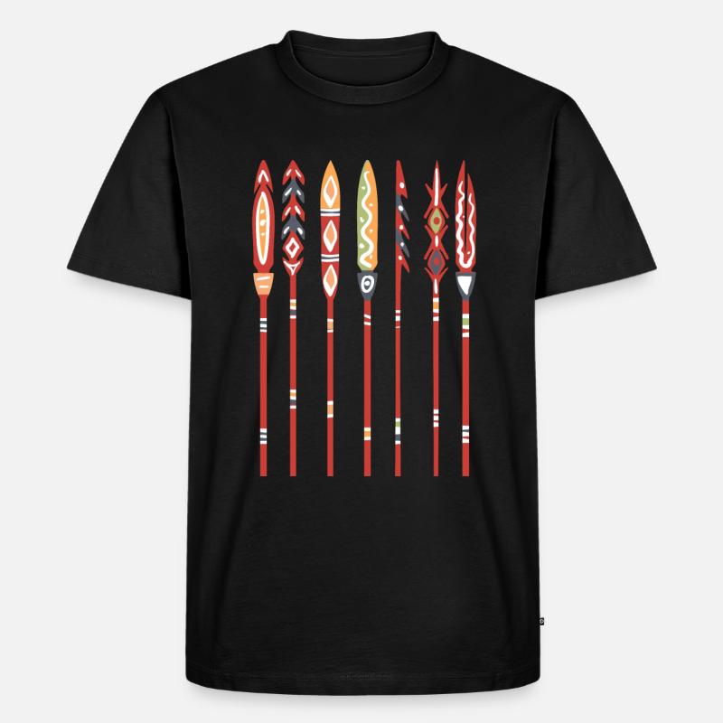 Aborigines - Männer Premium Bio T-Shirt - Schwarz