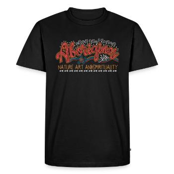 Aboriginal Nature - Men's Premium Organic T-Shirt - black - Front - Nico (187cm)