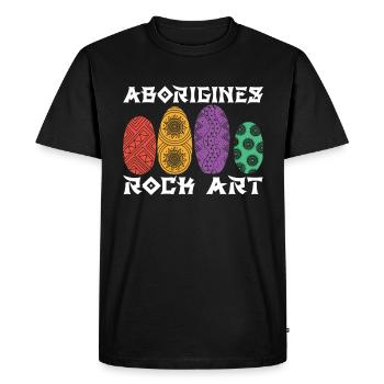 Art rupestre aborigène - T-shirt Premium bio Homme - noir - Devant - Nico (187cm)
