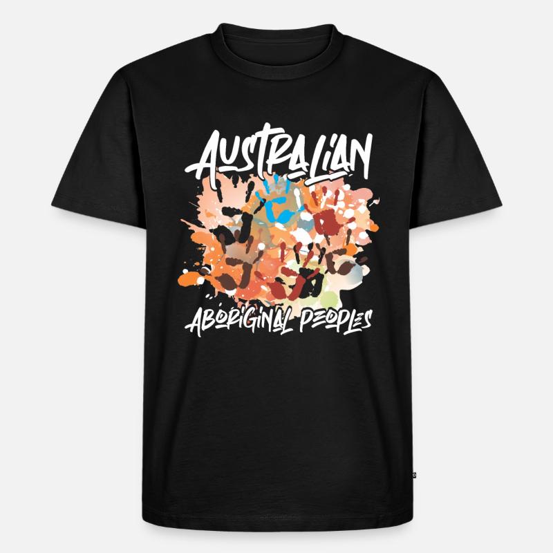 Australian Aboriginal - Männer Premium Bio T-Shirt - Schwarz