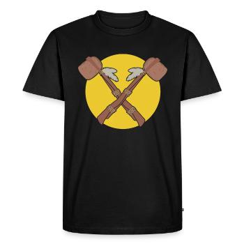 Aborigène - T-shirt Premium bio Homme - noir - Devant - Nico (187cm)
