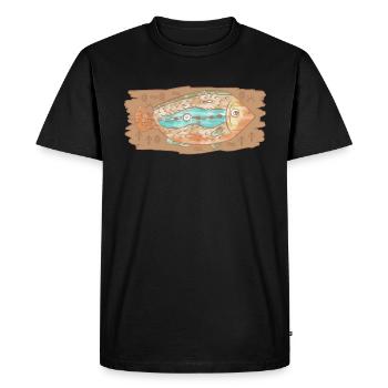 Aborigène - T-shirt Premium bio Homme - noir - Devant - Nico (187cm)