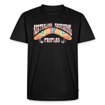 Aborigène d’Australie - T-shirt Premium bio Homme - noir - Devant - Nico (187cm)