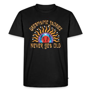 Les histoires ne vieillissent jamais - T-shirt Premium bio Homme - noir - Devant - Nico (187cm)