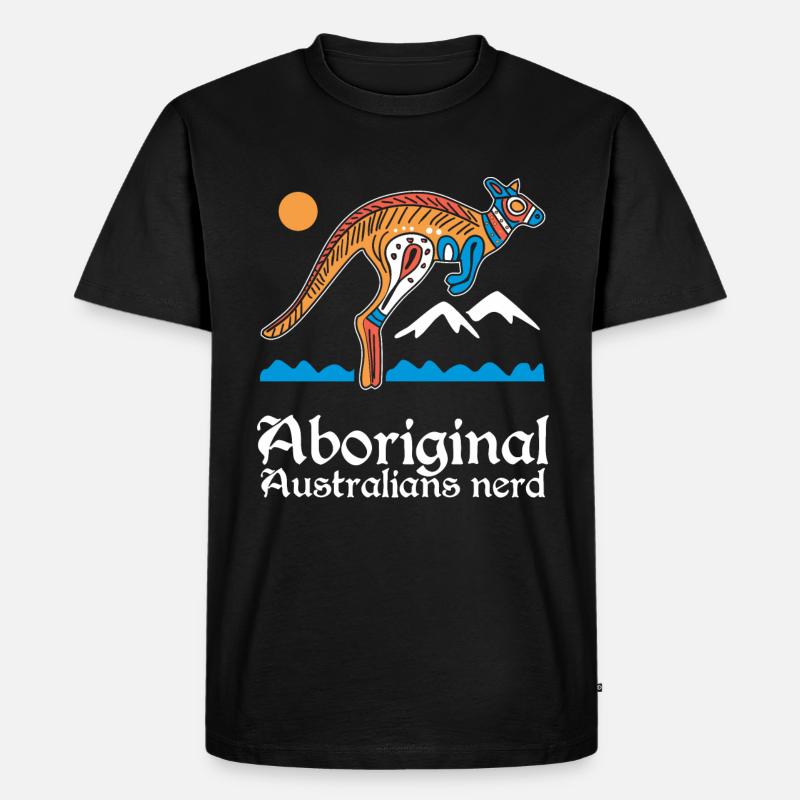 Aborigènes Australiens Nerd - T-shirt Premium bio Homme - noir
