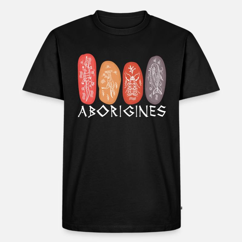 Aborigines - Männer Premium Bio T-Shirt - Schwarz