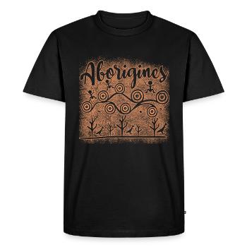 Aborigène - T-shirt Premium bio Homme - noir - Devant - Nico (187cm)