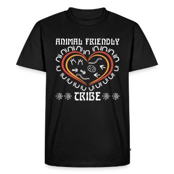 Tribu respectueuse des animaux - T-shirt Premium bio Homme - noir - Devant - Nico (187cm)