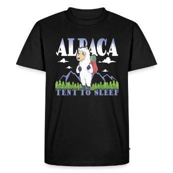 tente alpaga pour dormir - T-shirt Premium bio Homme - noir - Devant - Nico (187cm)
