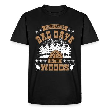Il n’y a pas de mauvais jours dans les bois - T-shirt Premium bio Homme - noir - Devant - Nico (187cm)