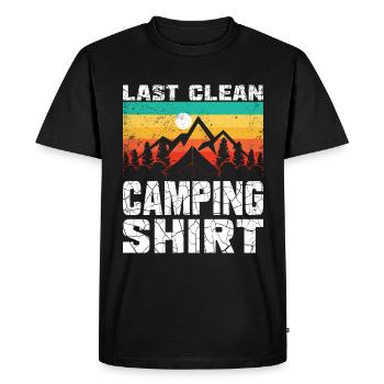 Chemise de camping last clean - T-shirt Premium bio Homme - noir - Devant - Nico (187cm)