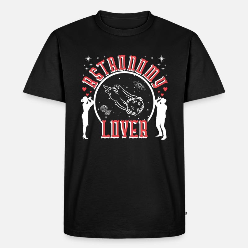 Astro - Männer Premium Bio T-Shirt - Schwarz