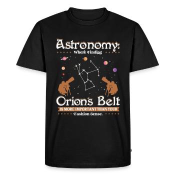 Ceinture d’Orion - T-shirt Premium bio Homme - noir - Devant - Nico (187cm)