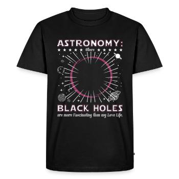 Trou noir astronomique - T-shirt Premium bio Homme - noir - Devant - Nico (187cm)