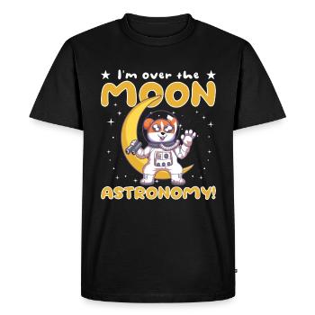 I'm over the moon for astronomy! - Men's Premium Organic T-Shirt - black - Front - Nico (187cm)