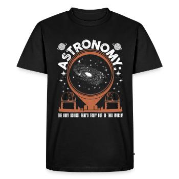 Sciences de l’astronomie - T-shirt Premium bio Homme - noir - Devant - Nico (187cm)