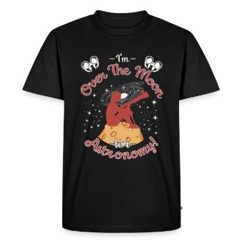 I'm over the moon for astronomy! - Men's Premium Organic T-Shirt - black - Front - Nico (187cm)