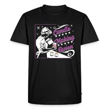 Candle Making Queen - Men's Premium Organic T-Shirt - black - Front - Nico (187cm)