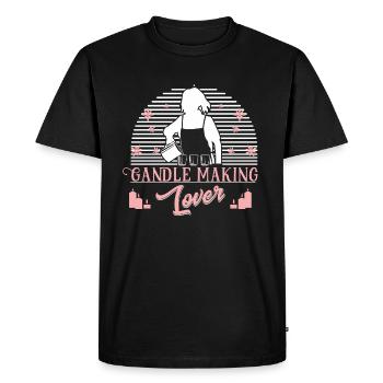 Candle Making Lover - Men's Premium Organic T-Shirt - black - Front - Nico (187cm)
