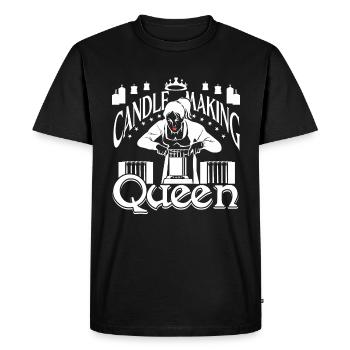 Candle Making Queen - Men's Premium Organic T-Shirt - black - Front - Nico (187cm)