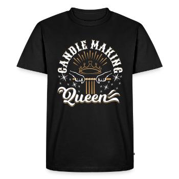Candle Making Queen - Men's Premium Organic T-Shirt - black - Front - Nico (187cm)