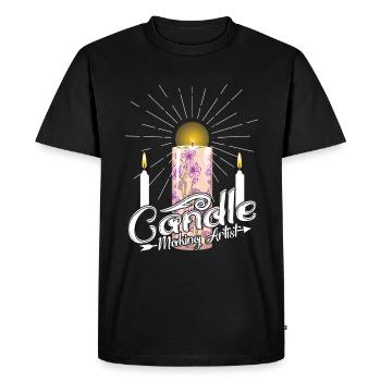 Candle Making Artist - Men's Premium Organic T-Shirt - black - Front - Nico (187cm)