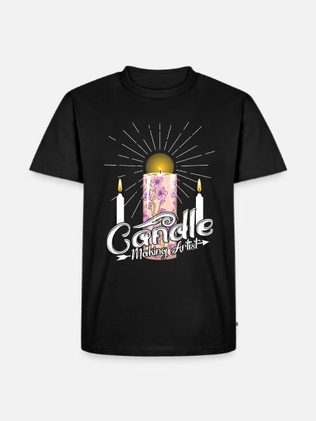Candle Making Artist - Men's Premium Organic T-Shirt - black