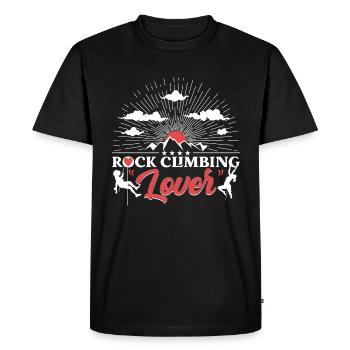 Rock Climbing Lover - Men's Premium Organic T-Shirt - black - Front - Nico (187cm)