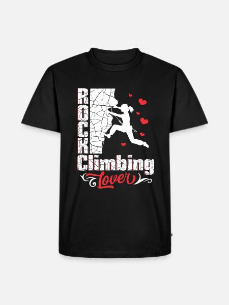 Rock Climbing Lover - Men's Premium Organic T-Shirt - black