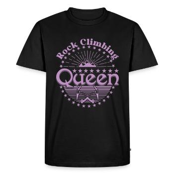 Reine de l’escalade - T-shirt Premium bio Homme - noir - Devant - Nico (187cm)