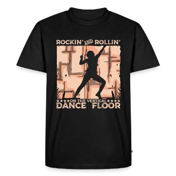 Rockin' and rollin' on the vertical dance floor - Men's Premium Organic T-Shirt - black - Front - Nico (187cm)