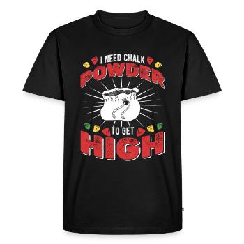 J’ai besoin de poudre de craie pour planer - T-shirt Premium bio Homme - noir - Devant - Nico (187cm)