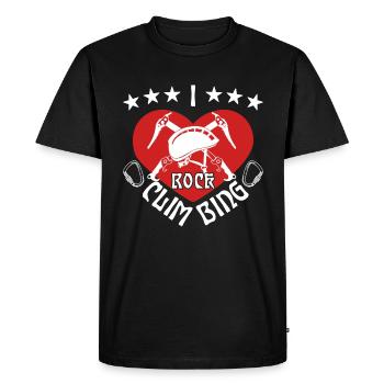 Je fais de l’escalade - T-shirt Premium bio Homme - noir - Devant - Nico (187cm)