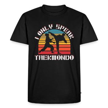 I only speak taekwondo - Men's Premium Organic T-Shirt - black - Front - Nico (187cm)