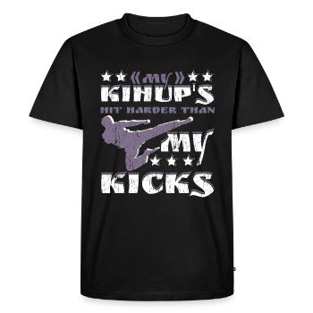 my Kihup's hit harder than my kicks - Men's Premium Organic T-Shirt - black - Front - Nico (187cm)
