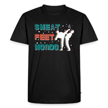 Sweat feet wondo - Men's Premium Organic T-Shirt - black - Front - Nico (187cm)