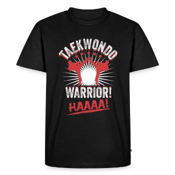 taekwondo warrior! Haaaa! - Men's Premium Organic T-Shirt - black - Front - Nico (187cm)