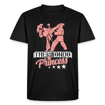 taekwondo princess - Men's Premium Organic T-Shirt - black - Front - Nico (187cm)