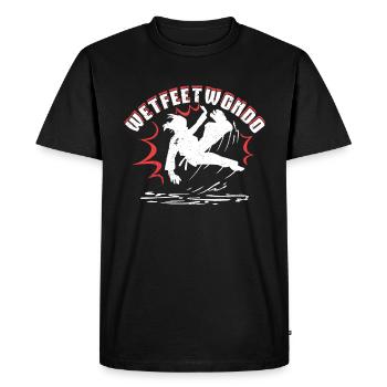 Wetfeetwondo - Men's Premium Organic T-Shirt - black - Front - Nico (187cm)