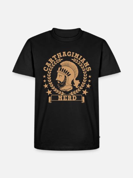 Karthager Nerd - Männer Premium Bio T-Shirt - Schwarz