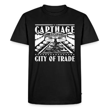 Carthage Cité de Commerce - T-shirt Premium bio Homme - noir - Devant - Nico (187cm)