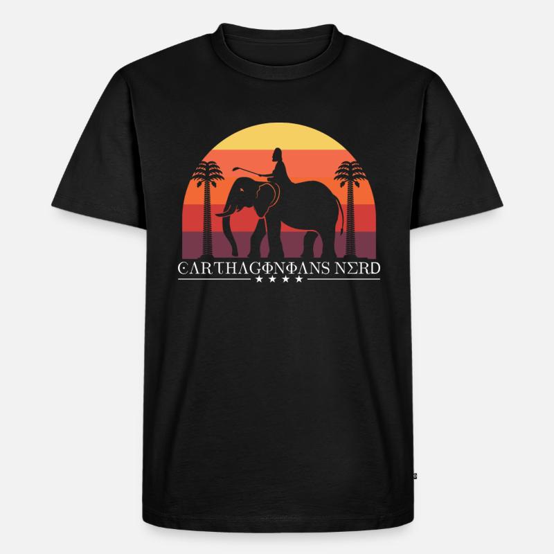 Karthager Nerd - Männer Premium Bio T-Shirt - Schwarz