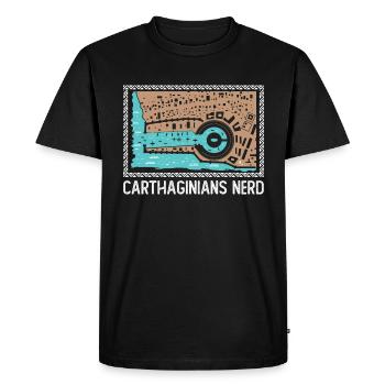 Nerd carthaginois - T-shirt Premium bio Homme - noir - Devant - Nico (187cm)