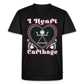 J’aime Carthage - T-shirt Premium bio Homme - noir - Devant - Nico (187cm)