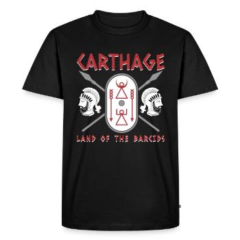 Carthage terre des Barcides - T-shirt Premium bio Homme - noir - Devant - Nico (187cm)